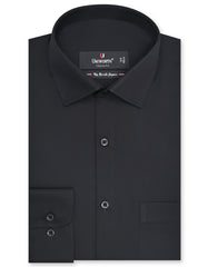 Plain Black Classic Fit Shirt FS1307-6RF-14.5