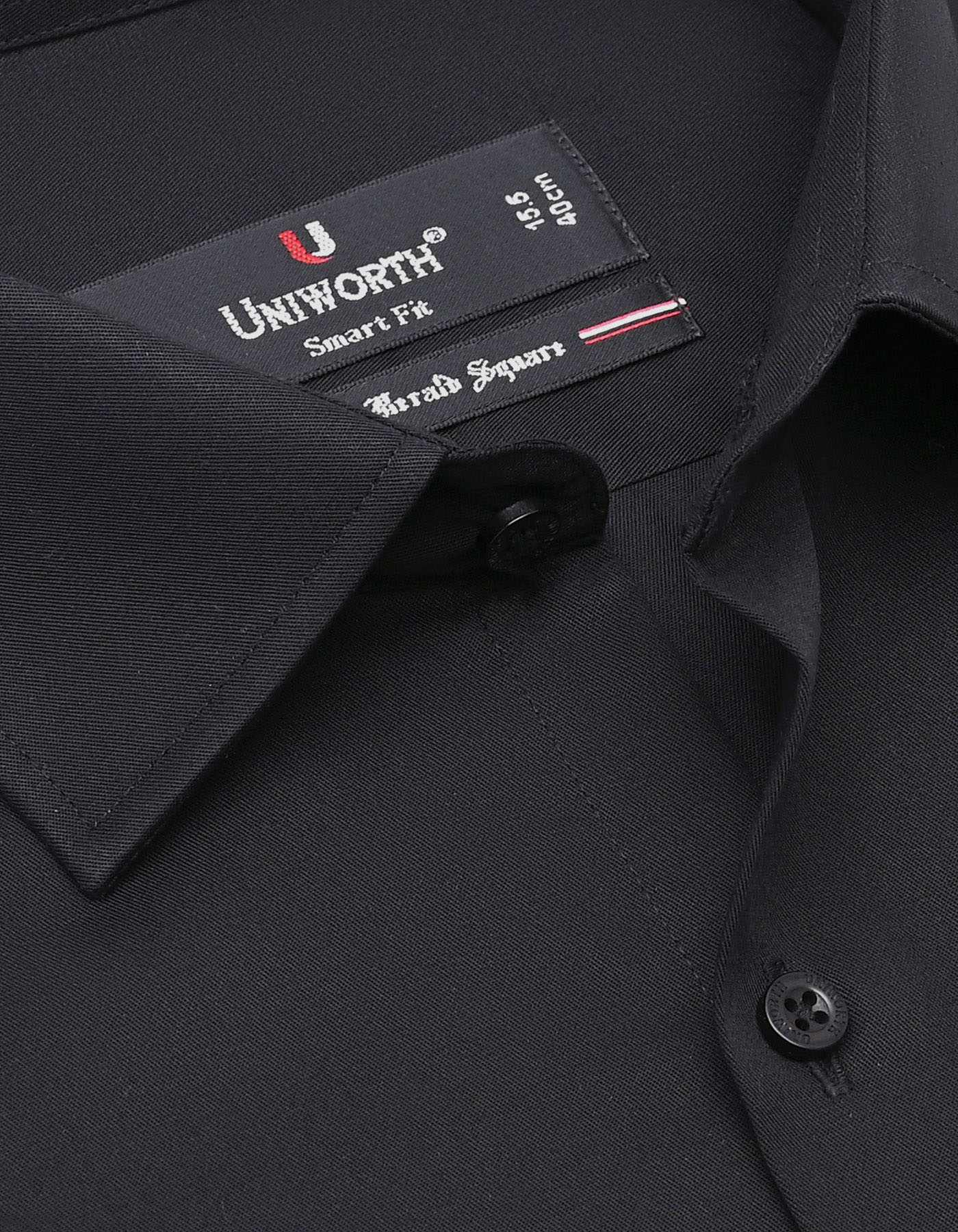 Plain Black Tailored Smart Fit Shirt FS1307-6SF-15