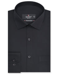 Plain Black Tailored Smart Fit Shirt FS1307-6SF-14.5