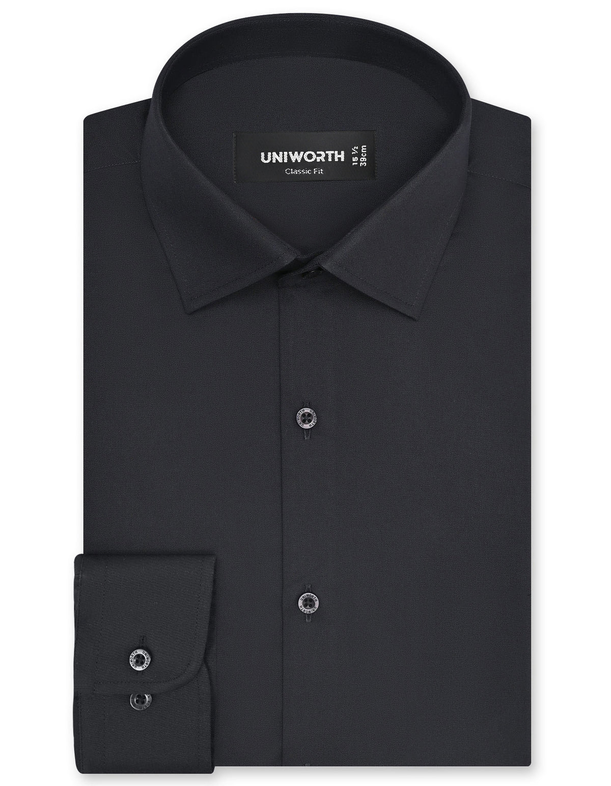 Black Plain Classic Fit Shirt
