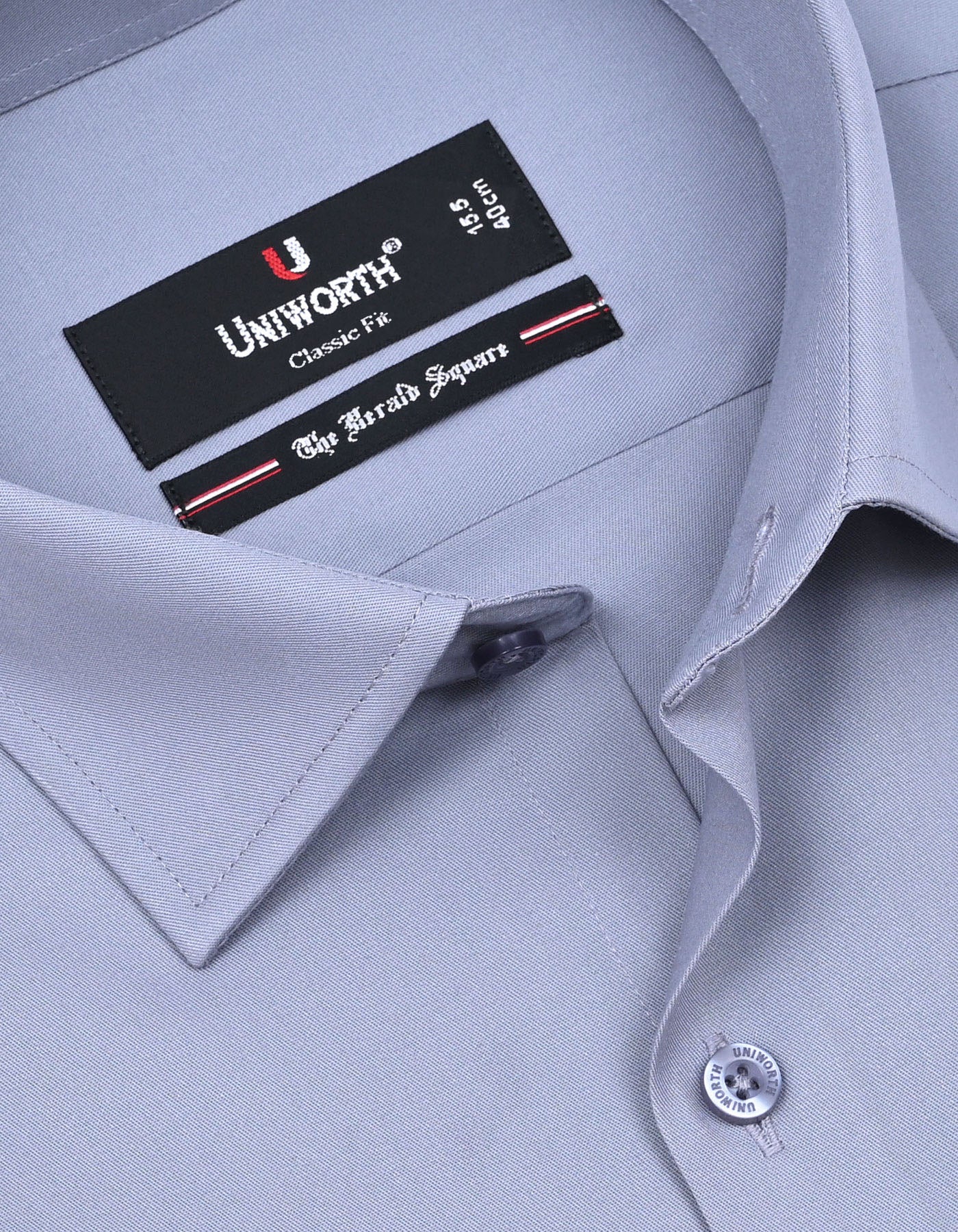 Plain Grey Classic Fit Shirt FS1312-5RF-15