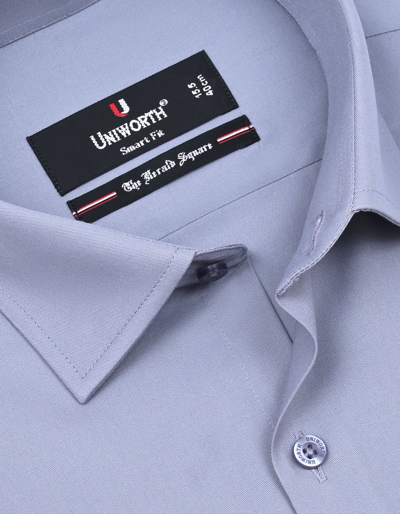 Plain Grey Tailored Smart Fit Shirt FS1312-5SF-15