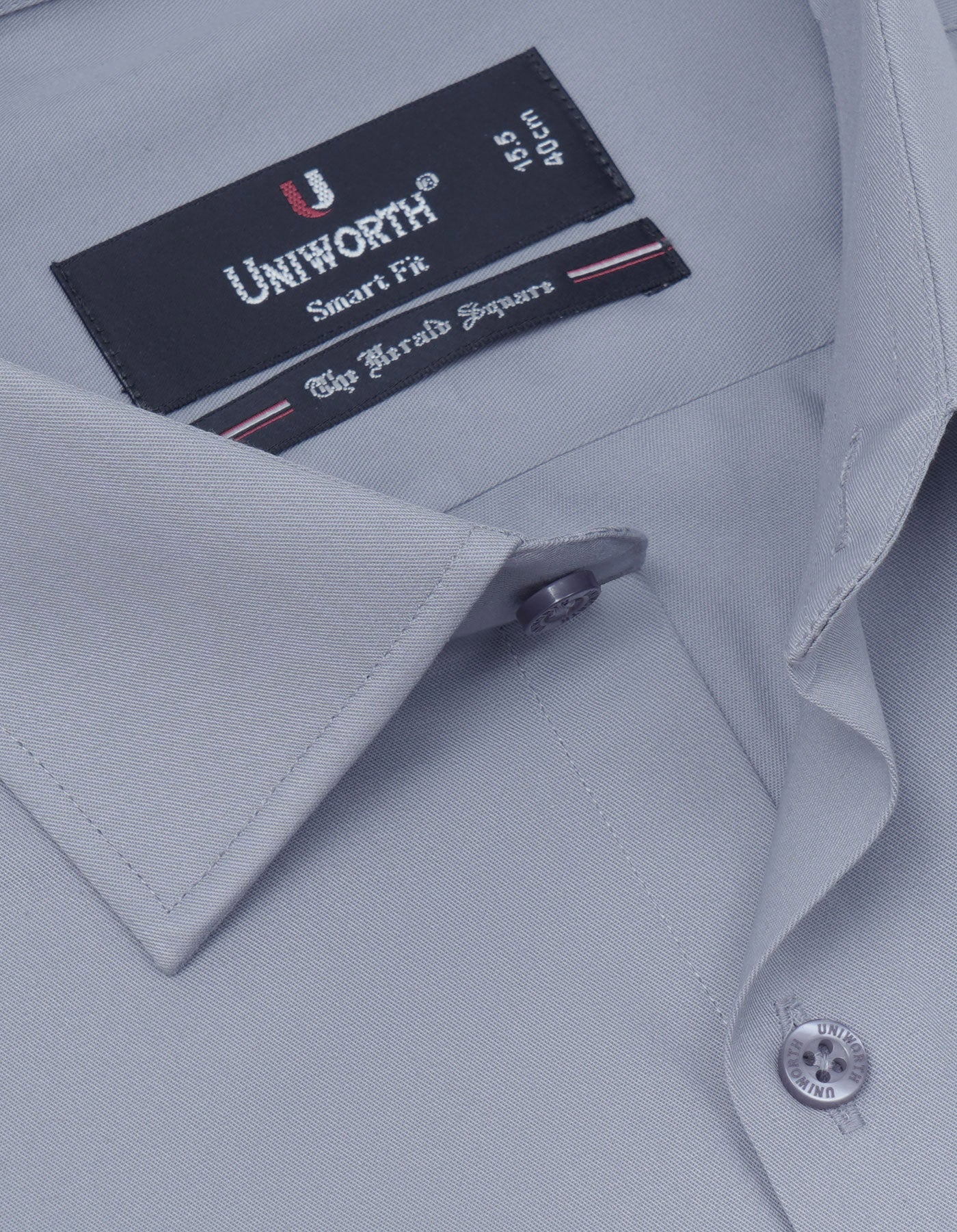 Plain Grey Tailored Smart Fit Shirt FS1312-6SF-15