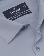Plain Grey Tailored Smart Fit Shirt FS1312-6SF-15