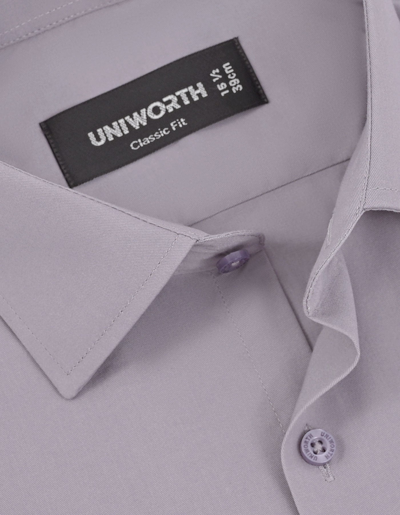 Plain Grey Classic Fit Shirt FS1312-7RF-15