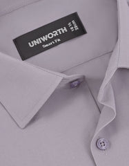 Plain Grey Tailored Smart Fit Shirt FS1312-7SF-15