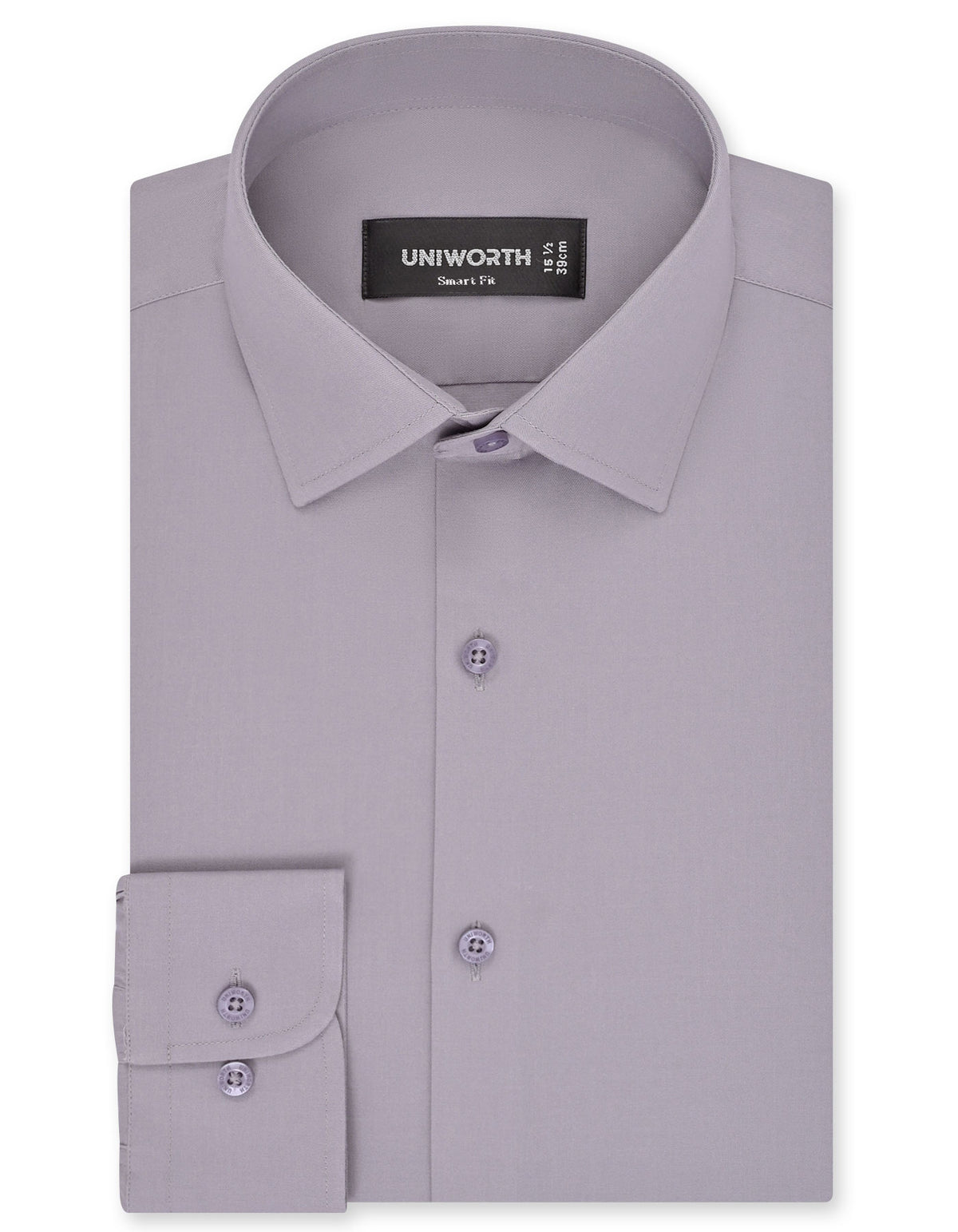Plain Grey Tailored Smart Fit Shirt FS1312-7SF-14.5