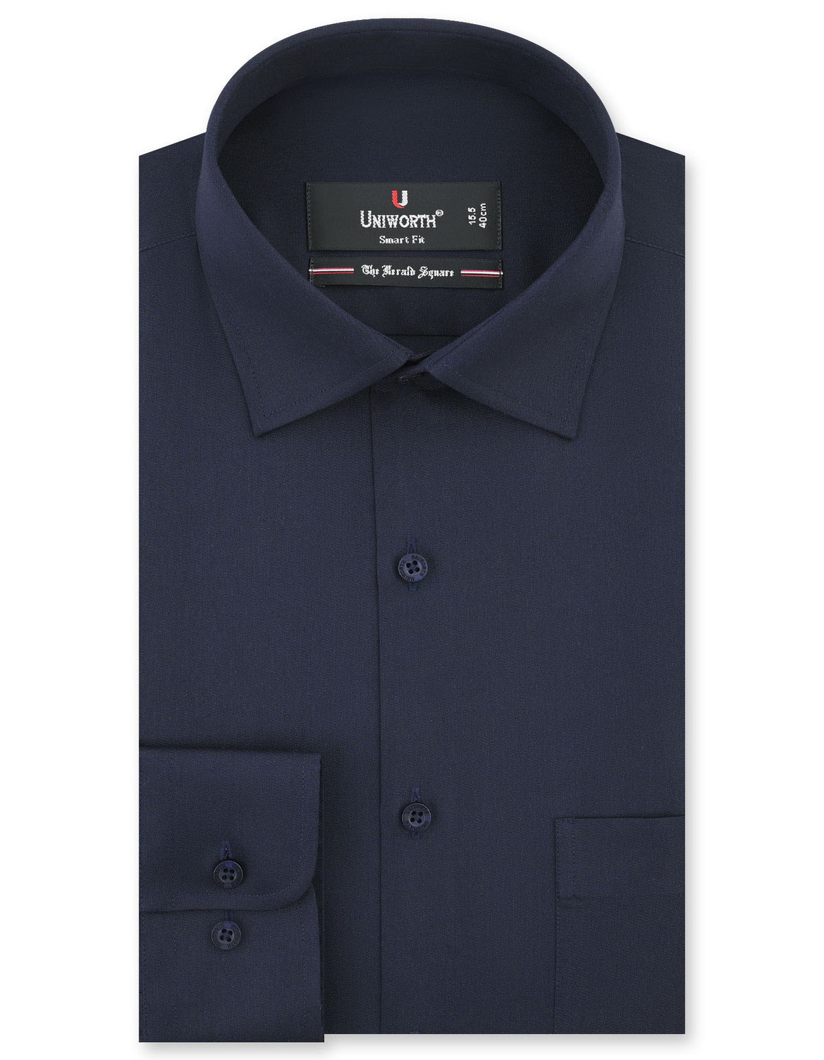 Plain Navy Tailored Smart Fit Shirt FS1314-8SF-14.5