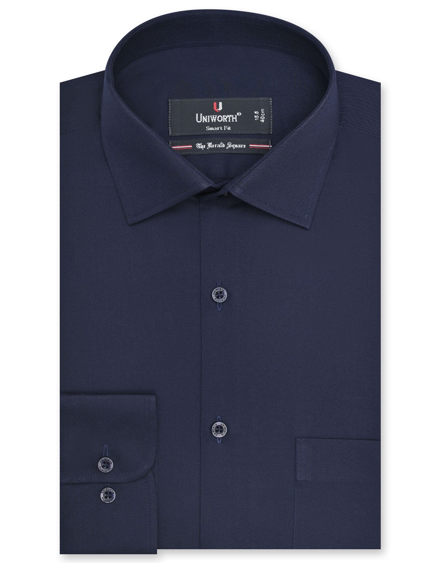 Plain Navy Tailored Smart Fit Shirt FS1314-9SF-14.5