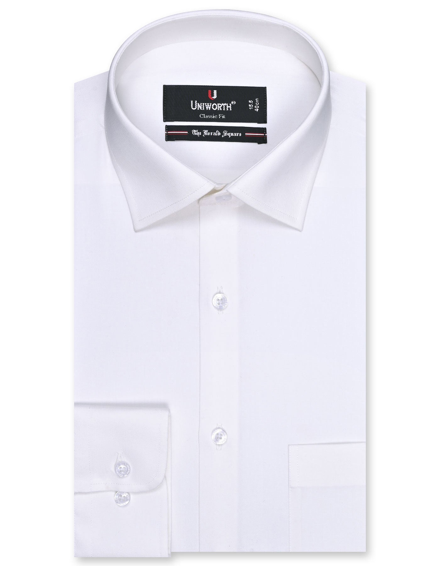 Plain Off White Classic Fit Shirt FS1315-6RF-14.5