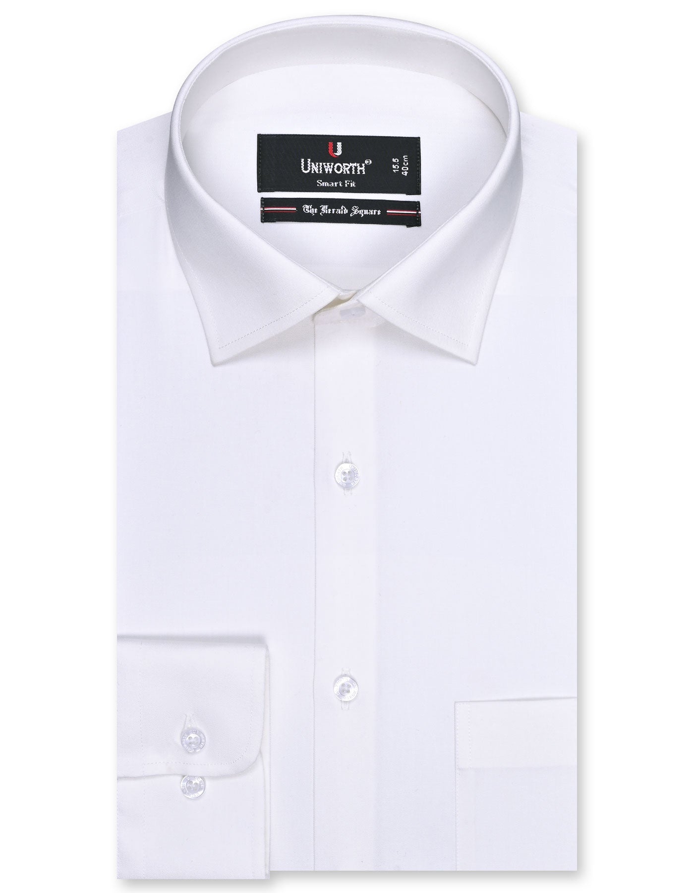 Plain Off White Tailored Smart Fit Shirt FS1315-6SF-14.5