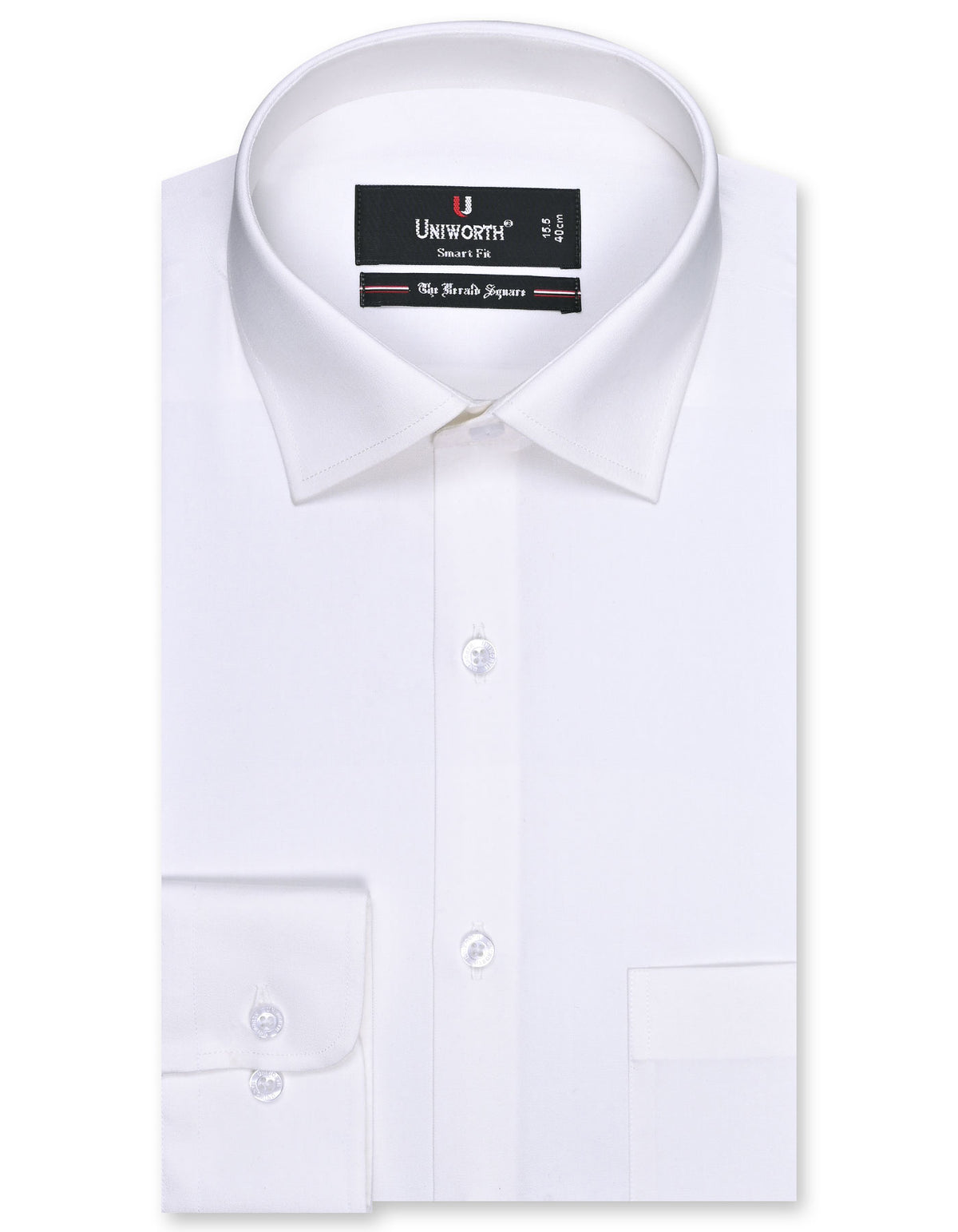 Plain Off White Tailored Smart Fit Shirt FS1315-6SF-14.5