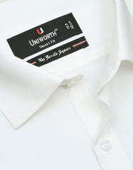 Plain Off White Tailored Smart Fit Shirt FS1315-7SF-15