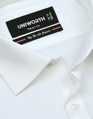 Plain Off White Tailored Smart Fit Shirt FS1319-5SF-15