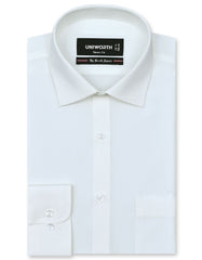 Plain Off White Tailored Smart Fit Shirt FS1319-5SF-14.5