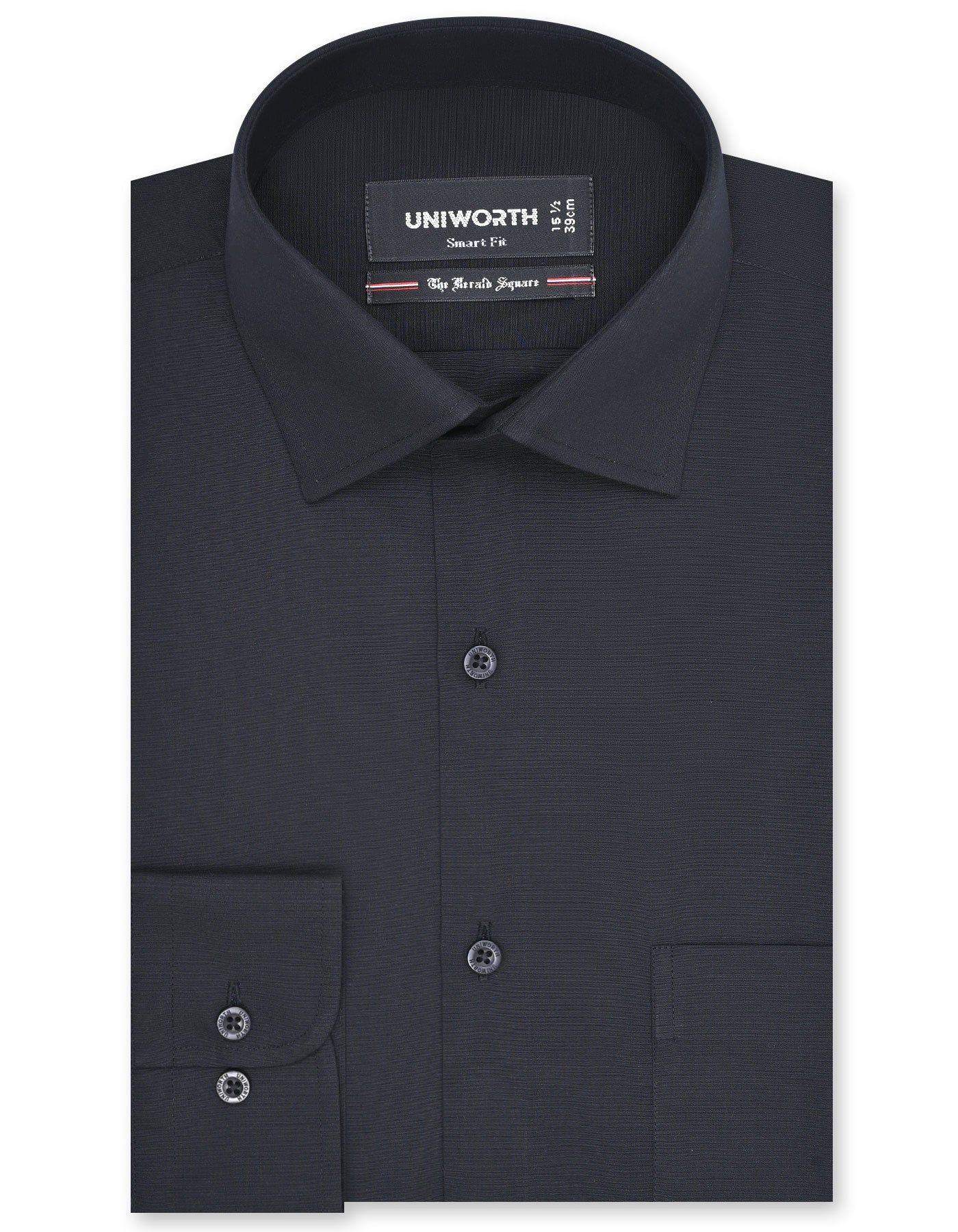 Plain Black Tailored Smart Fit Shirt FS1324-3SF-14.5