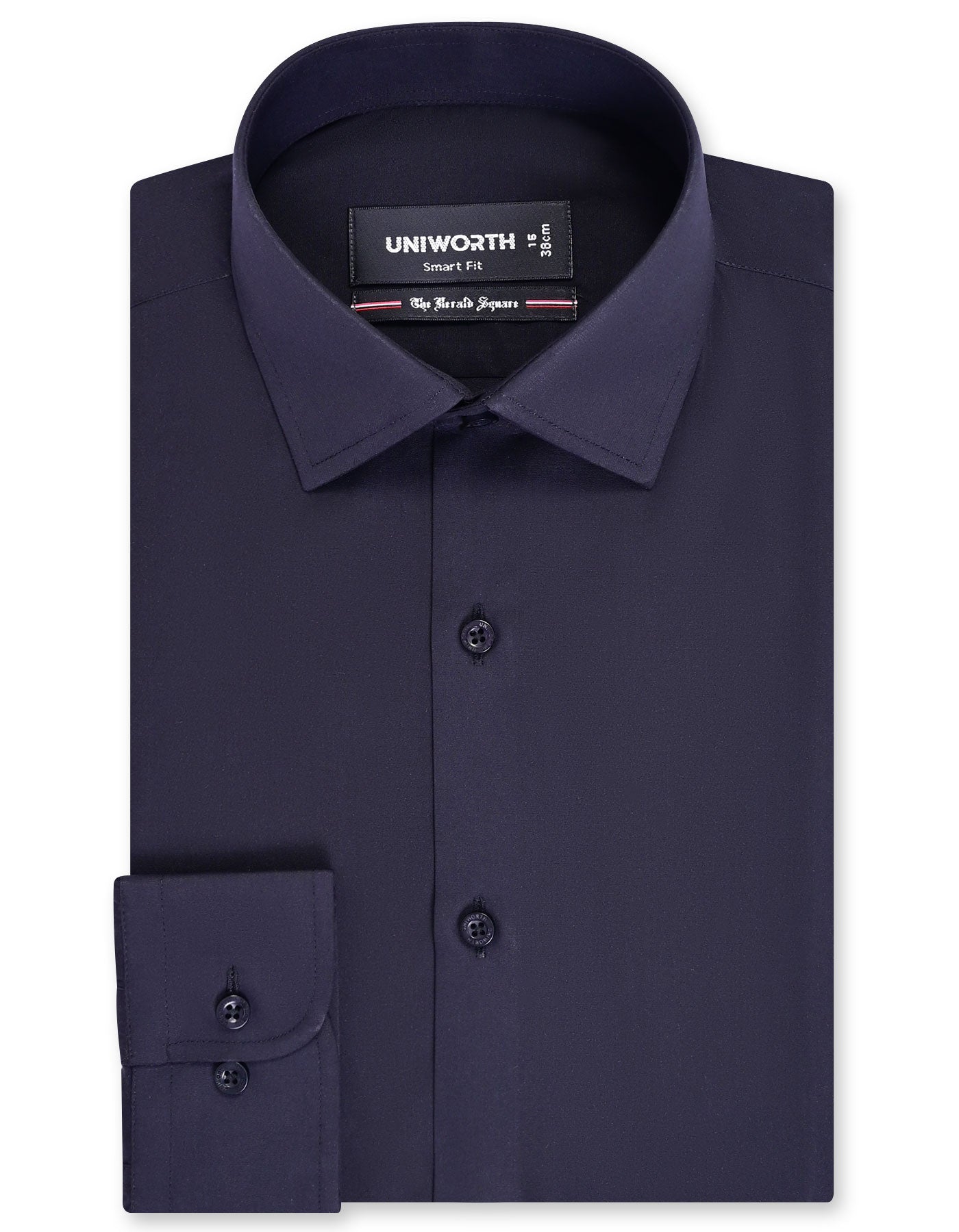 Plain Black Tailored Smart Fit Shirt FS1324-4SF-14.5