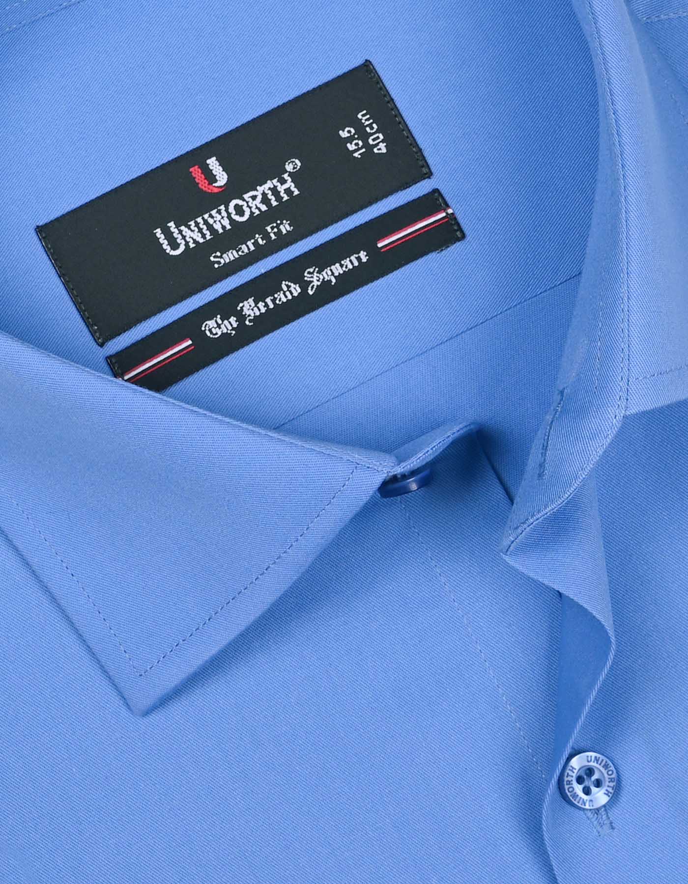 Plain M Blue Tailored Smart Fit Shirt FS1327-4SF-15