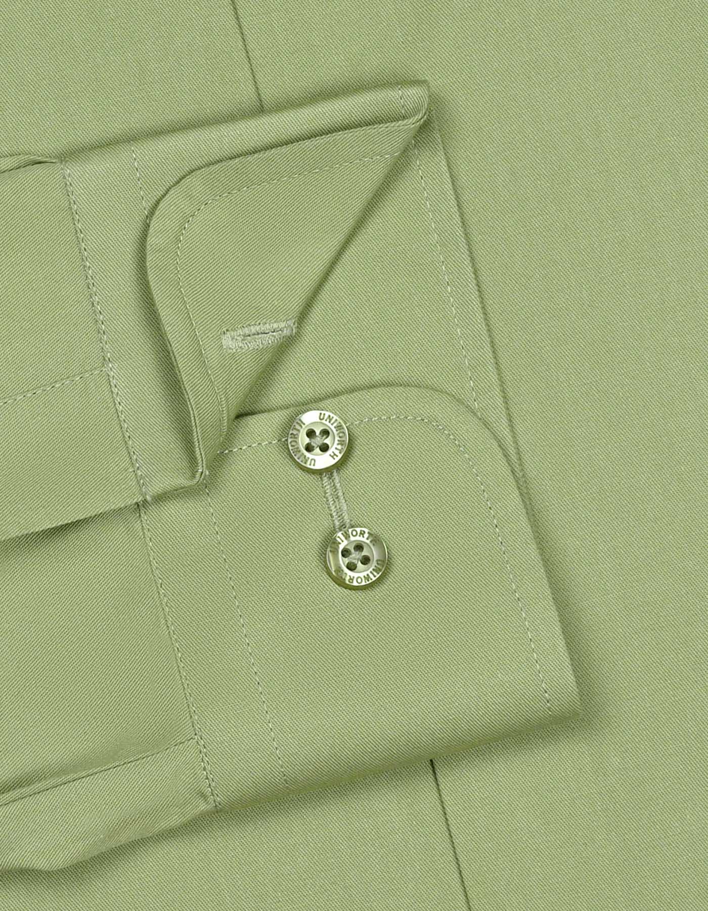 Plain D Olive Classic Fit Shirt FS1333-1RF-15.5