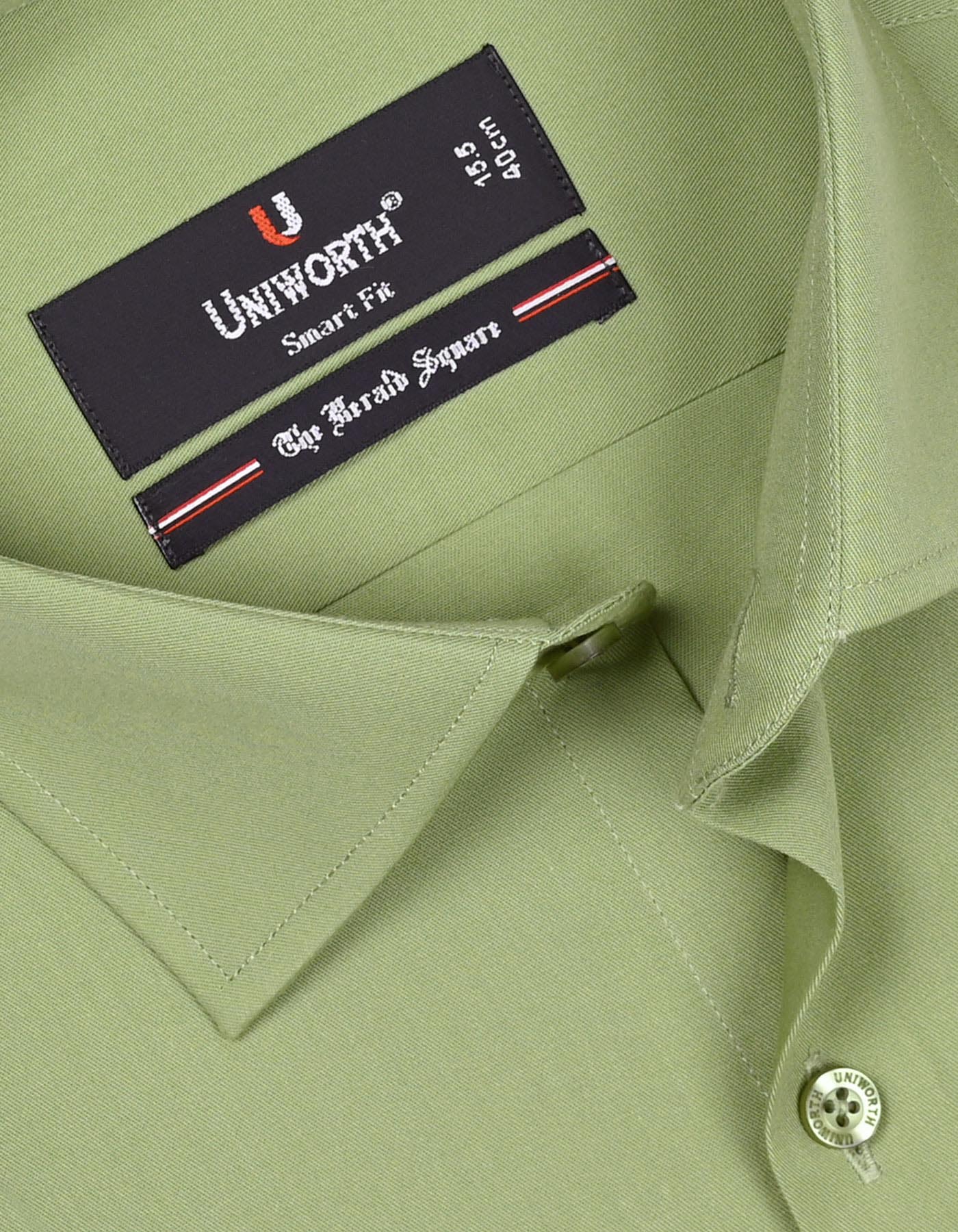 Plain D Olive Tailored Smart Fit Shirt FS1333-1SF-15