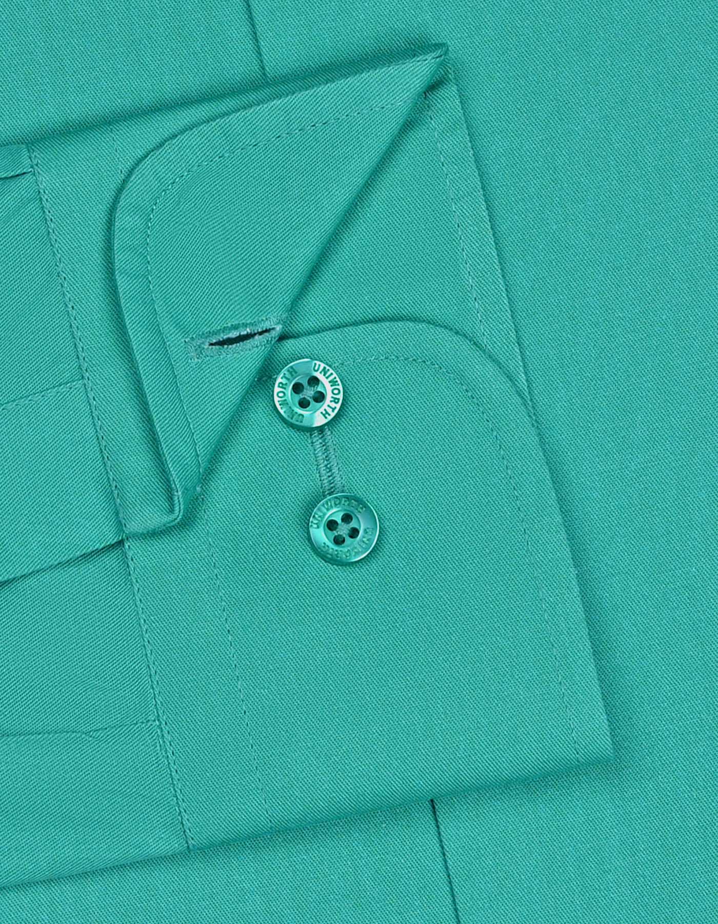 Plain Sea Green Tailored Smart Fit Shirt FS1334-1SF-15.5