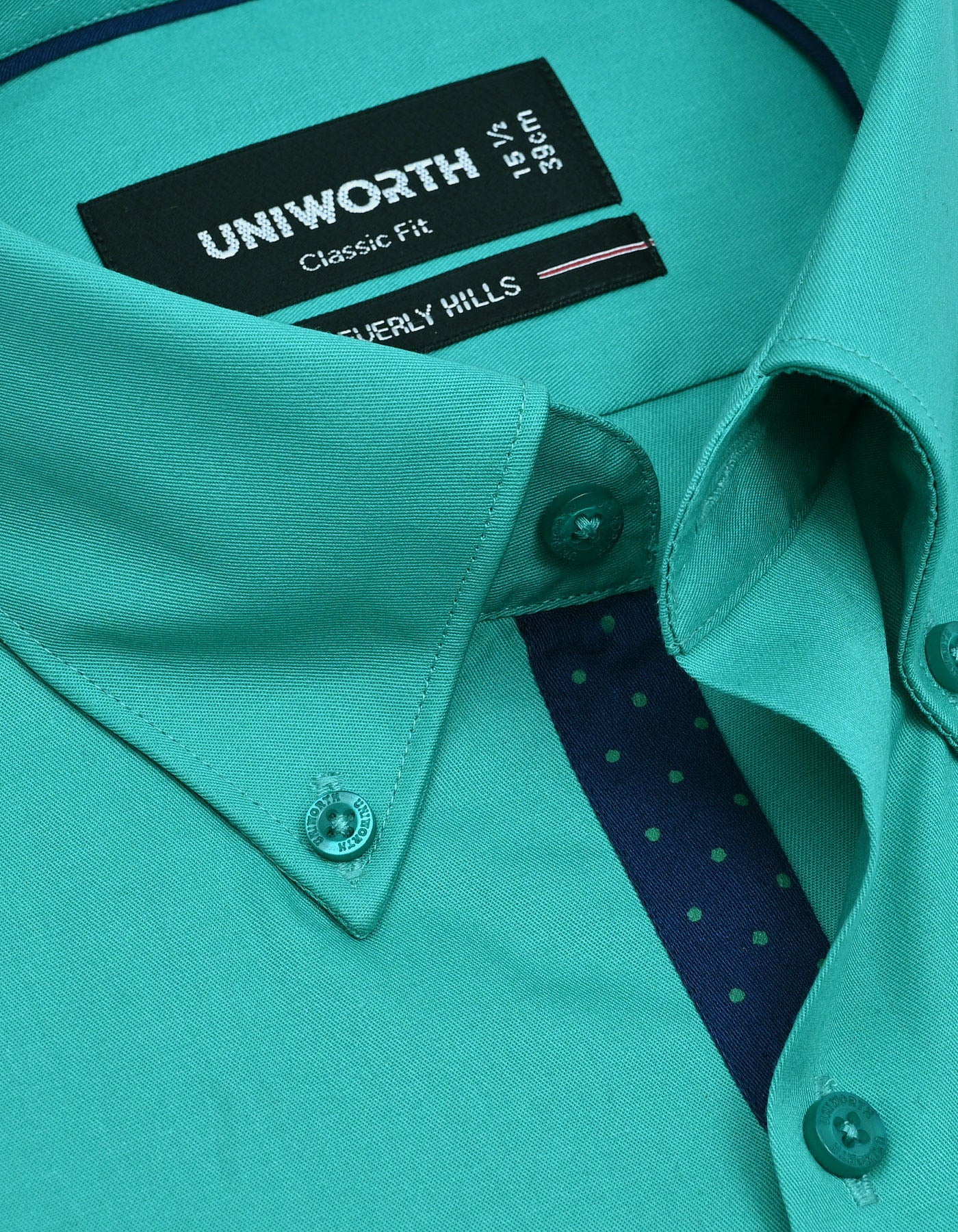 Plain Sea Green Classic Fit Shirt FS1334-2RF-15