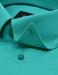 Plain Sea Green Tailored Smart Fit Shirt FS1334-2SF-15.5