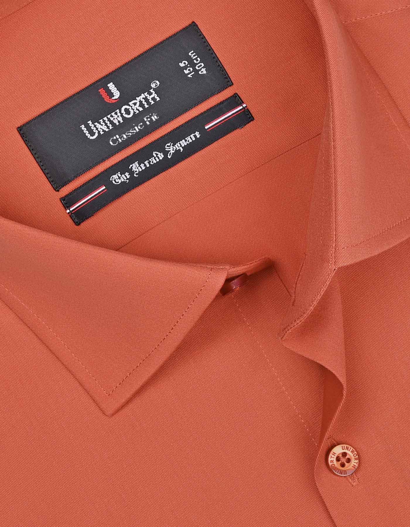 Plain Orange Classic Fit Shirt FS1350RF-15