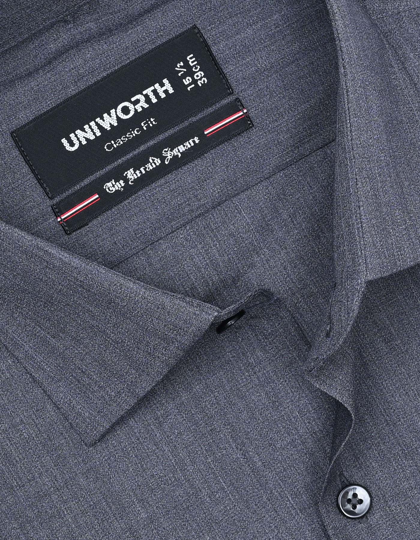 Plain Charcoal Classic Fit Shirt FS1399-2RF-15