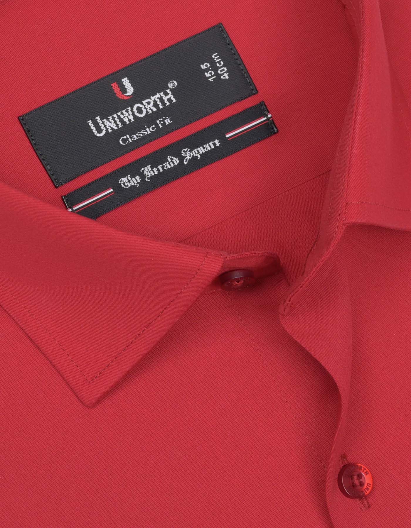 Plain Red Classic Fit Shirt FS1563-1RF-15