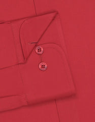 Plain Red Tailored Smart Fit Shirt FS1563-1SF-15.5