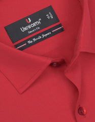 Plain Red Tailored Smart Fit Shirt FS1563-1SF-15