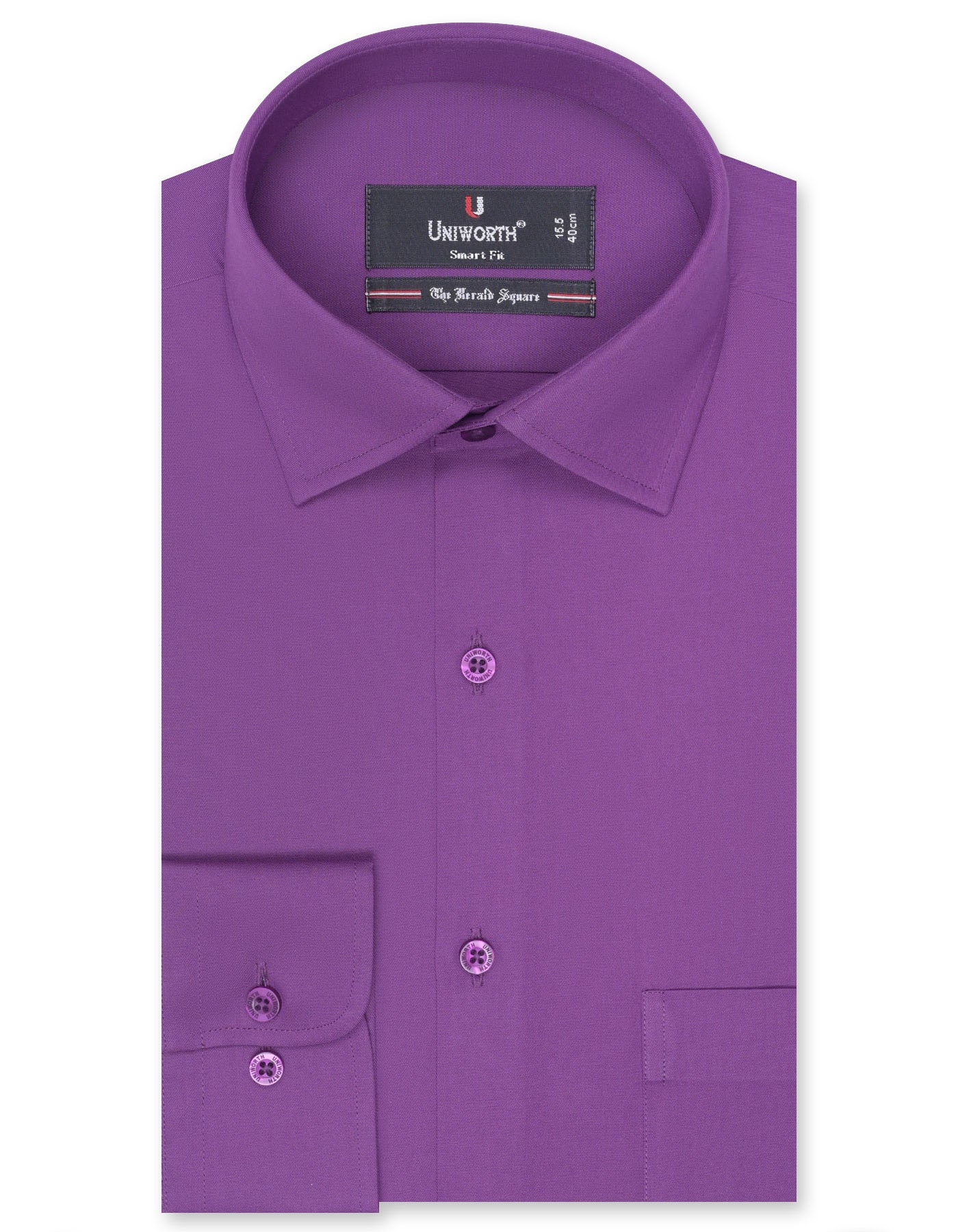 Plain Purple Tailored Smart Fit Shirt FS1565-1SF-14.5