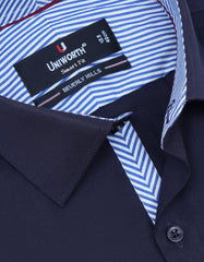 Check Navy Tailored Smart Fit Shirt FS1573-1SF-15