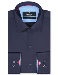 Plain Navy Tailored Smart Fit Shirt FS1573SF-14.5