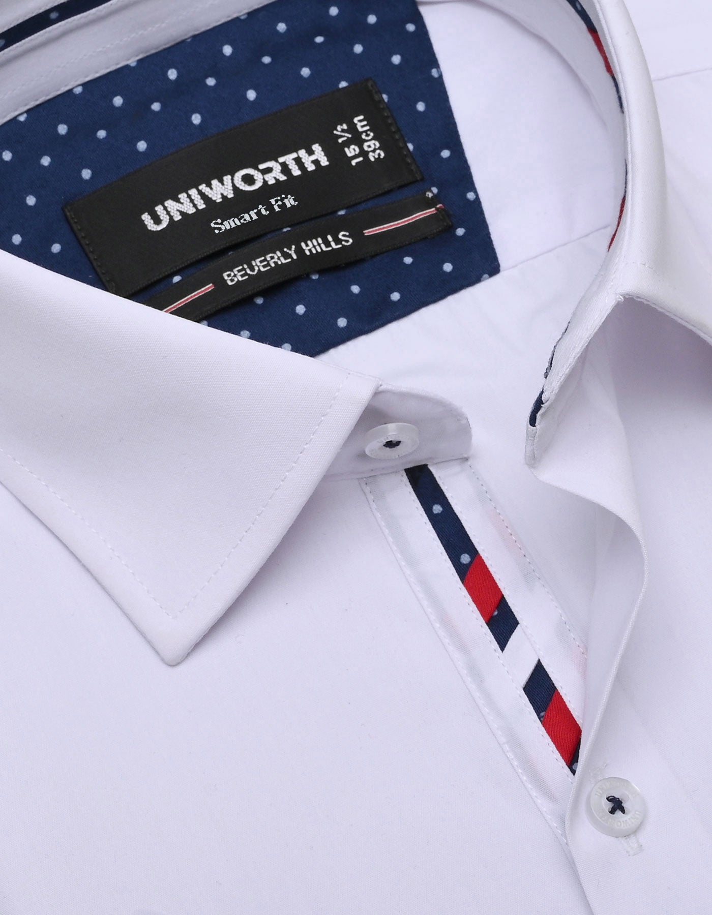 Plain White Tailored Smart Fit Shirt FS1594SF-15