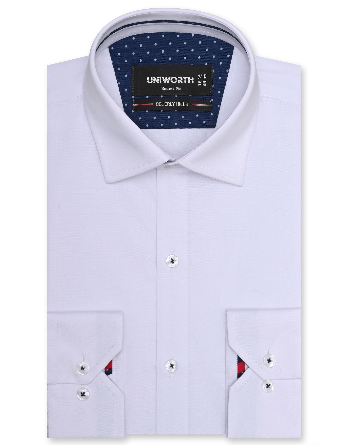 Plain White Tailored Smart Fit Shirt FS1594SF-14.5