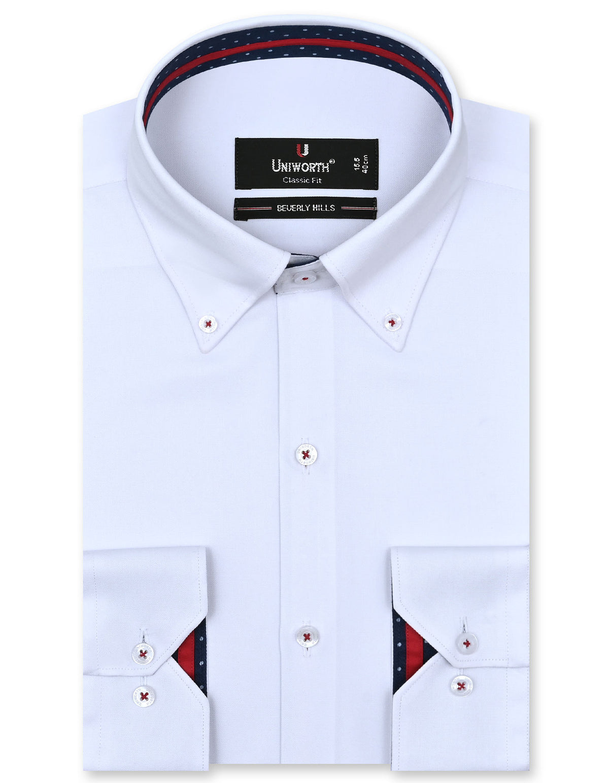 Plain White Classic Fit Shirt FS1596-1RF-14.5