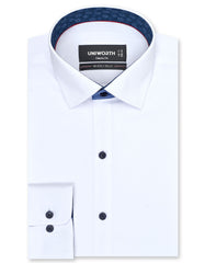 Plain White Classic Fit Shirt FS1596-4RF-14.5