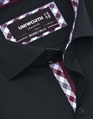 Plain Black Classic Fit Shirt FS1600-1RF-15
