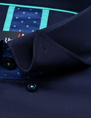 Plain Navy Classic Fit Shirt FS1601-1RF-15.5