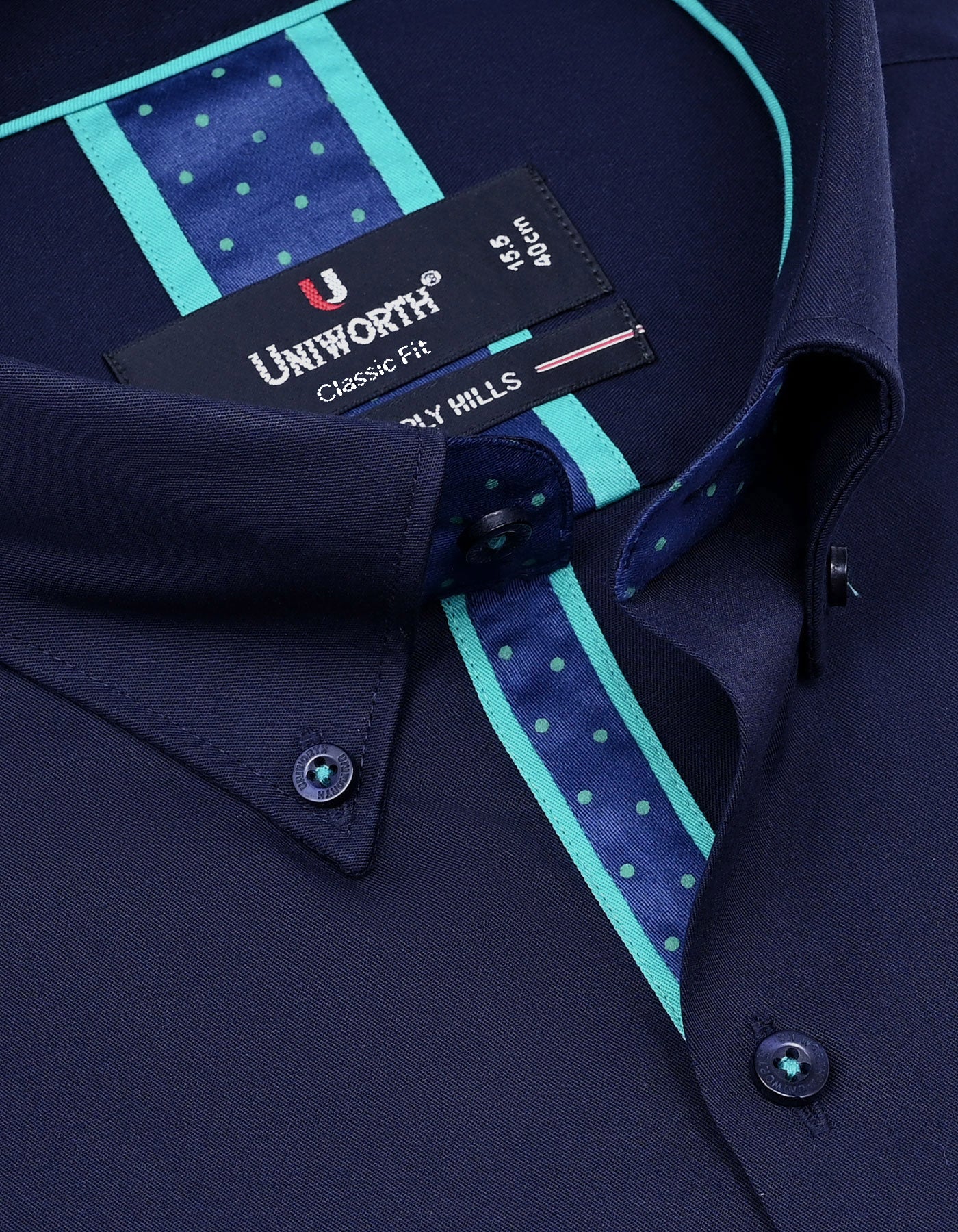 Plain Navy Classic Fit Shirt FS1601-1RF-15