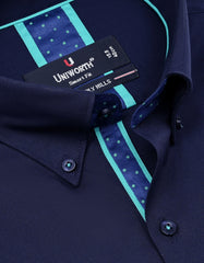 Plain Navy Tailored Smart Fit Shirt FS1601-1SF-15
