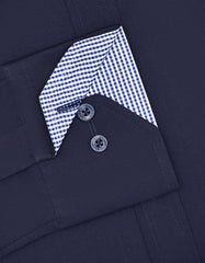Plain Navy Classic Fit Shirt FS1601-3RF-15.5