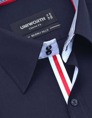 Plain Navy Classic Fit Shirt FS1601-3RF-15
