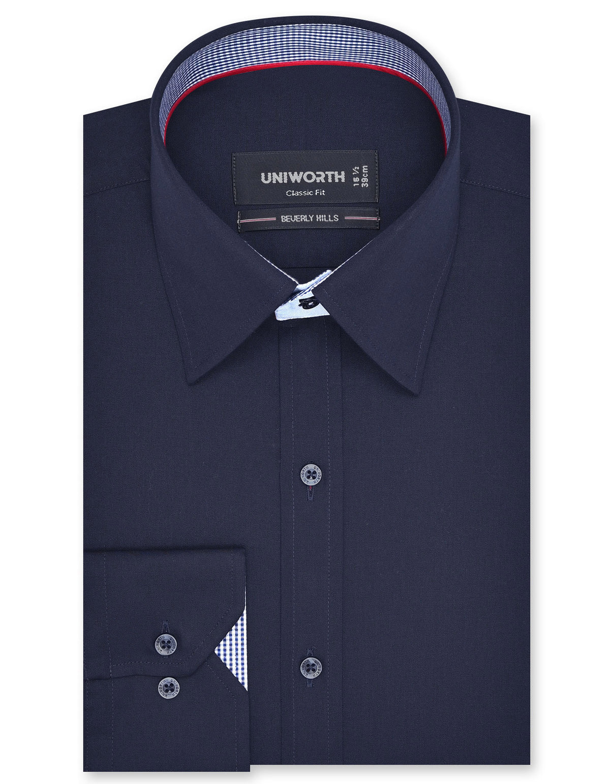 Plain Navy Classic Fit Shirt FS1601-3RF-14.5