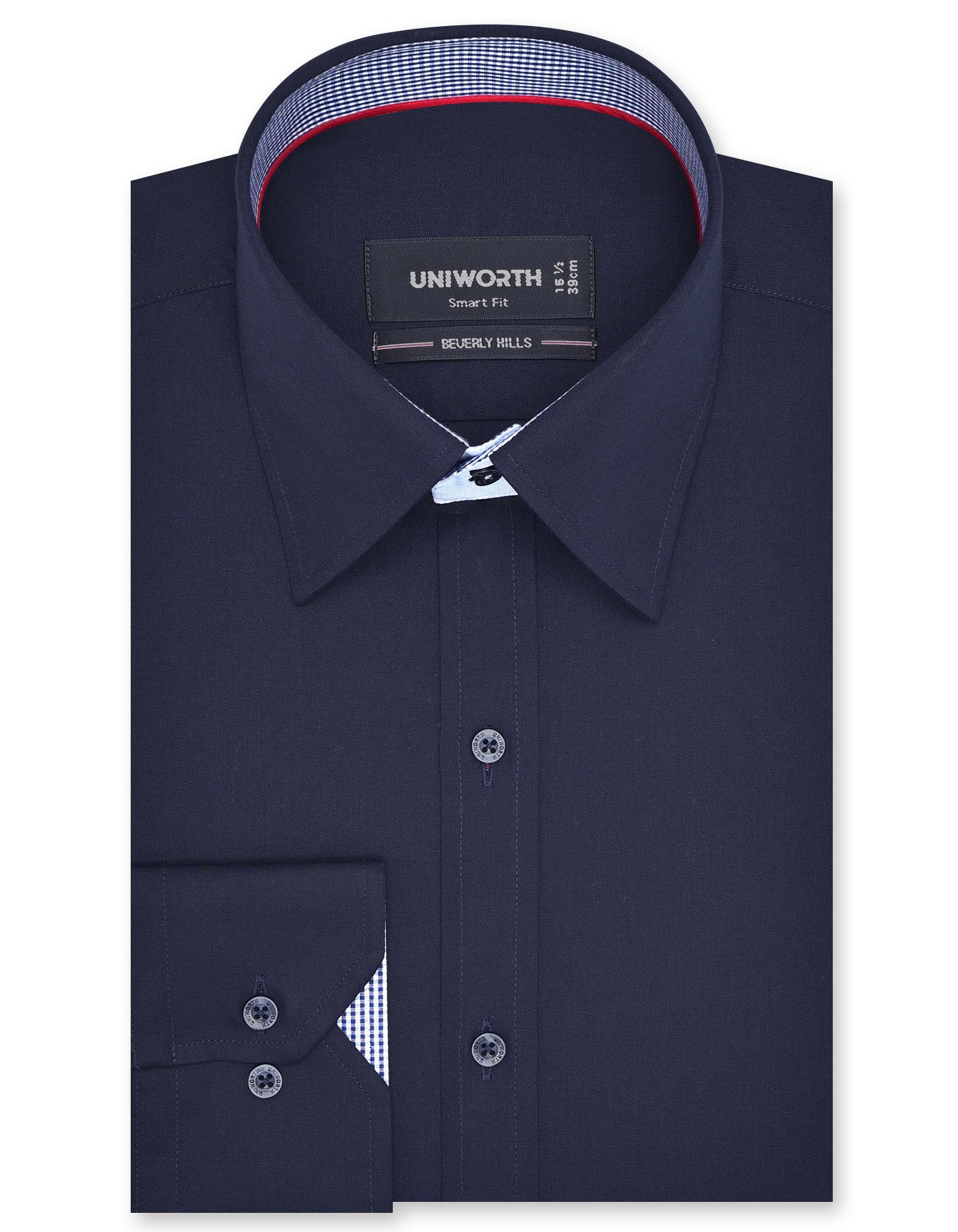 Plain Navy Tailored Smart Fit Shirt FS1601-3SF-14.5