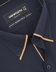 Plain Navy Classic Fit Shirt FS1601RF-15
