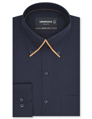 Plain Navy Classic Fit Shirt FS1601RF-14.5