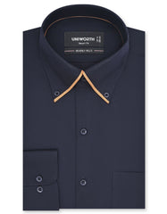 Plain Navy Tailored Smart Fit Shirt FS1601SF-14.5